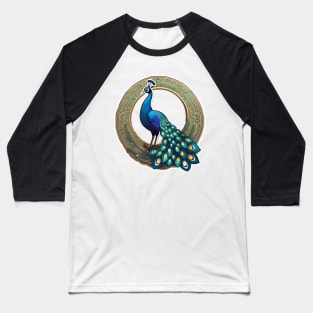 Magestic Peacock Art Baseball T-Shirt